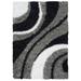 Rizzy Home Kempton Multi-colored Curve Stripe Hand-tufted Shag Rug