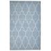 One of a Kind Hand-Tufted Modern & Contemporary 5' x 8' Trellis Wool Blue Rug - 5'0"x8'0"