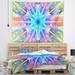 Designart 'Multi Color Pink Fractal Stained Glass' Abstract Wall Tapestry