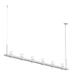 Sonneman Lighting Intervals Satin White 8-inch LED Linear Pendant, Clear w/ Etched Cone Shade