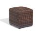 Oxford Garden Salino Sable Resin Wicker Woven Ottoman Pouf