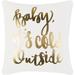 Artistic Weavers Frigus Cold Outside Holiday Gold Feather Down or Poly Filled Throw Pillow 18-inch