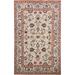 Vegetable Dye Floral Kashan Persian Area Rug Hand-knotted Wool Carpet - 4'4" x 6'11"