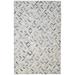 One of a Kind Hand-Woven Modern & Contemporary 5' x 8' Trellis Leather Grey Rug - 5'1"x8'0"