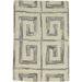 One of a Kind Hand-Tufted Modern & Contemporary 2' x 3' Geometric Wool Ivory Rug - 2'1"x3'0"