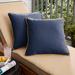 Sunbrella Canvas Navy/ Sunflower Yellow Indoor/ Outdoor Pillow Set