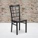 Steel Window Back Restaurant Chair - 16.5"W x 20"D x 36.5"H