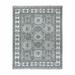 Shahbanu Rugs Gray Pure Wool Hand-Knotted Peshawar with Karajeh Design Oriental Rug (8'0" x 10'0") - 8'0" x 10'0"