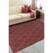 Hand-woven Bristol Pink Moroccan Trellis Flatweave Wool Area Rug - 5' x 8' - 5' x 8'