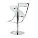 LeisureMod Clifton Clear Acrylic Adjustable Bar Counter Stool