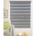 Arlo Blinds Grey Cordless Zebra Striped Roller Sheer or Privacy Shade