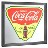 Officially Licensed Coca Cola Screen Printed Framed Accent Mirror for Man Cave, Bar, Garage (13" x 15") - N/A