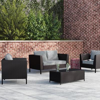 Jules 4-pc Weather Resistant Outdoor Paito Conversation Set with Cushions