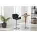 Modern Faux Leather Adjustable Swivel Bar Stools (Set of 2)