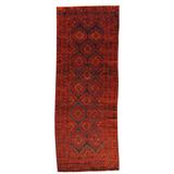 HERAT ORIENTAL Handmade One-of-a-Kind Balouchi Wool Rug - 4'9 x 12'10