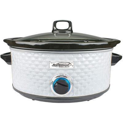 Brentwood Select 7 Quart Slow Cooker in White