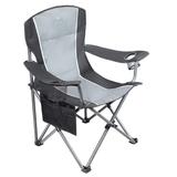 ALPHA CAMP Oversized Camping Folding Chair Padded Arm Chair with Cup Holder