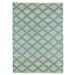 Handmade Natural Fiber Canyon Teal Lattice Rug (5'0 x 7'9) - 5' x 7'9"