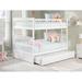 Columbia Bunk Bed Full over Full with Twin Trundle Bed in White