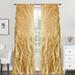 Sweet Home Collection Sheer Voile Waterfall Ruffled Tier 96 Inch Single Curtain Panel - 96" long x 50" wide