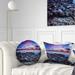 Designart 'Full Moon Fantasy Seascape' Landscape Printed Throw Pillow