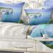 Designart 'Manneporte Natural Rock Arch' Seashore Photo Throw Pillow