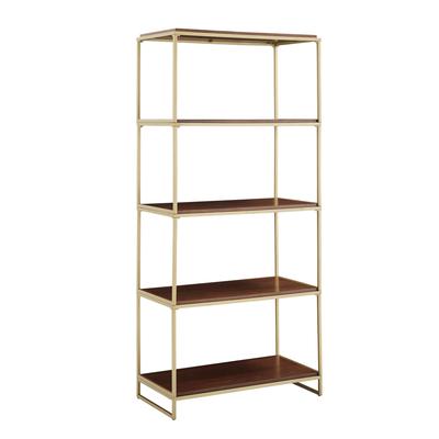 5 Shelf Modular Stackable Bookcase, Barnstone Cornice Etagere Bookcase By Inspire Q Artisan