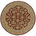 Ziegler Kafkaz Springer Brown/Lt. Green Round Rug -7'10 x 8'0 - 7'10" x 8'0"