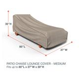 Budge StormBlock™ Mojave Black Ivory Patio Chaise Lounge Cover Multiple Sizes