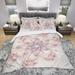 Designart 'Full Bloom Fractal Flower in Pink' Modern & Contemporary Bedding Set - Duvet Cover & Shams