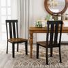 Lara Farmhouse Slatted Black Wood Dining Chairs (Set of 2) by Furniture of America