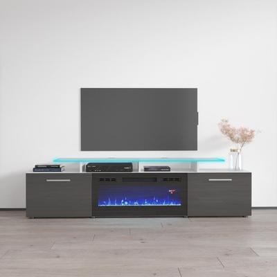 Rova EF Electric Fireplace Modern 75" TV Stand