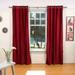 Burgundy Ring / Grommet Top Velvet Curtain / Drape / Panel - Piece