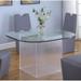 Somette Valor Surfboard Clear Glass Top Dining Table