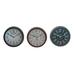 Multi Iron Traditional Wall Clock No Theme (Set of 3)