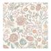 Pastel Southern Trail Hand-drawn Floral Peel-and-Stick Wallpaper - 216in x 20.5in x 0.025in