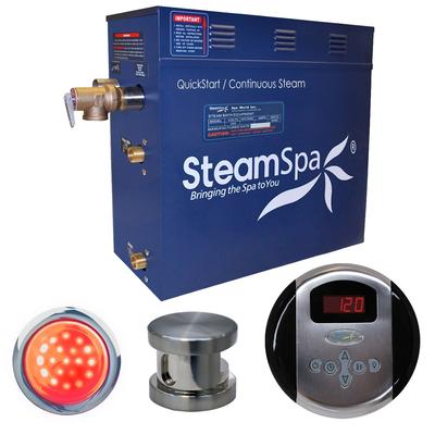 SteamSpa Indulgence 6kw Steam Generator Package in Brushed Nickel