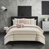 Chic Home Hyde 9 Piece Farmhouse Theme Striped Pattern Bed In A Bag Comforter Set