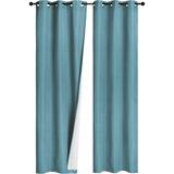 Curtain Panel Room Darkening 84L Reef Water - 84" x 38" - 84" x 38"