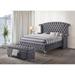 Acme Furniture Rebekah Bed, Gray Velvet