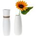 White Ceramic Vases - Set of 2