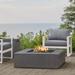 Provo Low Square Propane Fire Table in Carbon by Jensen Company - 40 x 40 x 11.75
