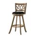 Epona Transitional Solid Wood Swivel Barstool with Padded Seat by Furniture of America
