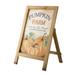 Glitzhome Patriotic Wooden Standing Easel Hanging Porch Sign