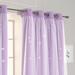 Aurora Home Star Punch Tulle Overlay Blackout Curtain Panel Pair