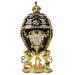 Imperial Faberge Lions Egg / Jewelry Box in Black