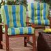 Cayman Stripe 21-inch x 42-inch Outdoor Chair Cushion (Set of 2)