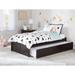 Concord Twin Platform Bed with Footboard and Twin Trundle in Espresso