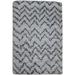 One of a Kind Hand-Knotted Modern & Contemporary 2' x 3' Chevron Wool Grey Rug - 2'1"x3'1"