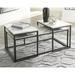 Donnesta Contemporary Gray/Black 3-Piece Occasional Table Set - 46"W x 22"D x 16"H